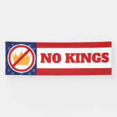 NO KINGS! Anti-Trump Flag OD 横断幕 (横)