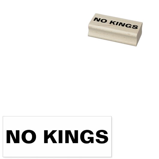 No Kings bold protest ラバースタンプ (押印)