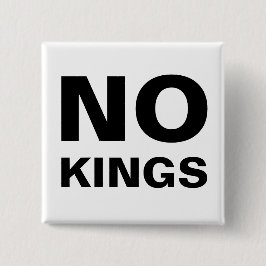 No Kings bold typography protest 缶バッジ