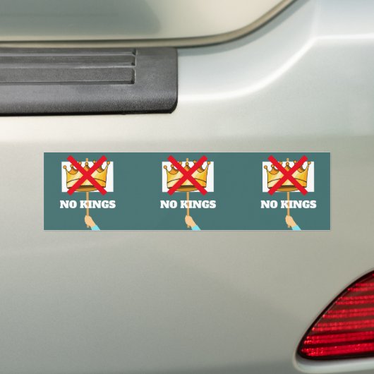 No Kings Bumpersticker バンパーステッカー (車上)