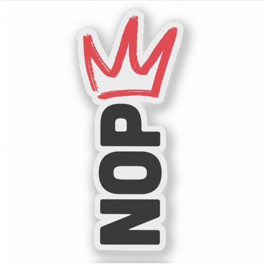 No Kings Button シール (正面)