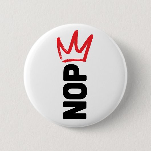 No Kings Button 缶バッジ (正面)
