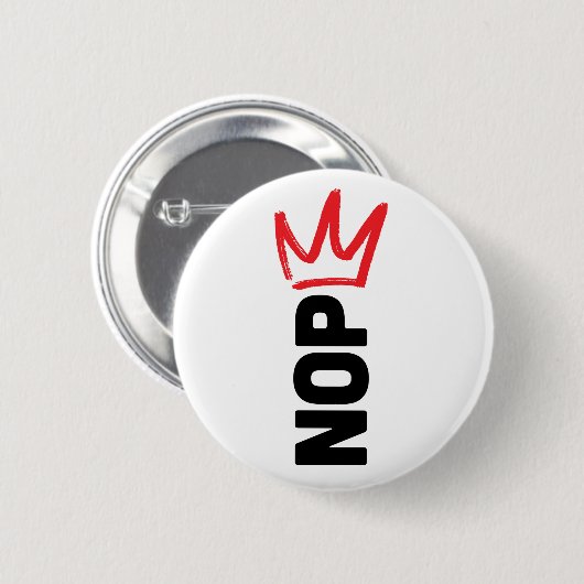 No Kings Button 缶バッジ (正面&裏面)