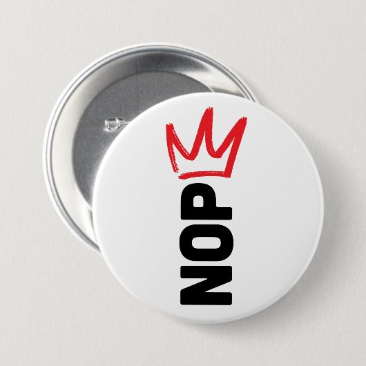 No Kings Button 缶バッジ (正面&裏面)
