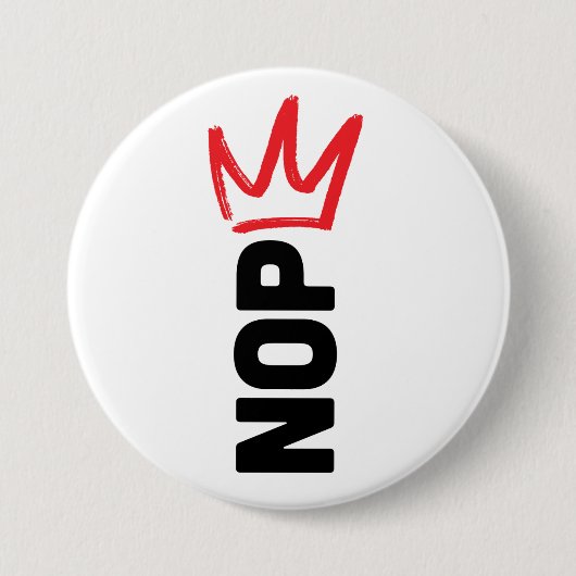 No Kings Button 缶バッジ (正面)