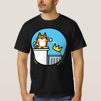 No Kings - Cat throws crown into trash Tシャツ