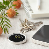 No Kings Classic Retro Cool Style キーホルダー (側面)