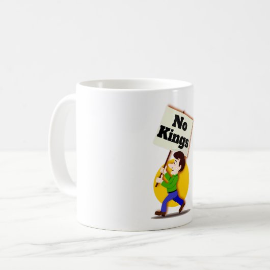 No Kings Coffee Mug コーヒーマグカップ (正面左)