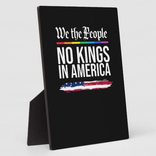 No Kings Day Classic Patriotic Style フォトプラーク (側面)