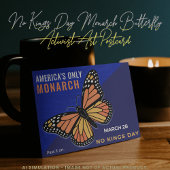 No Kings Day Monarch Butterfly Activist Art ポストカード