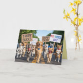 No Kings Day Pet Protest Card カード (黄色い花)