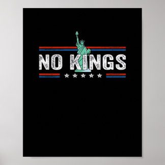 No Kings Day Retro Classic Design ポスター