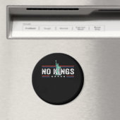 No Kings Day Retro Classic Design マグネット (インサイチュ (食洗機))