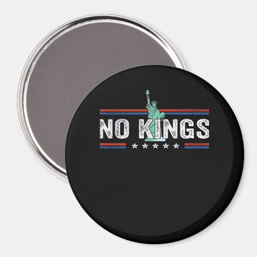No Kings Day Retro Classic Design マグネット (正面/裏面)
