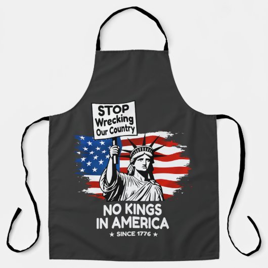 No Kings Day – Stop Wrecking Our Country Protest エプロン (正面)