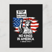 No Kings Day – Stop Wrecking Our Country Protest ポストカード (正面)