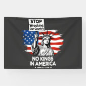 No Kings Day – Stop Wrecking Our Country Protest 横断幕 (横)