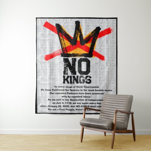 NO KINGS Declaration of Independence AGAIN タペストリー (インサイチュ)