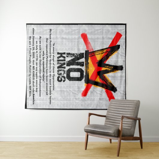 NO KINGS Declaration of Independence AGAIN  タペストリー (インサイチュ(横))