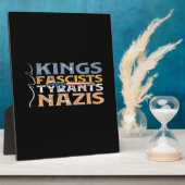 No Kings, Fascists, Tyrants, Nazis – Anti-Authorit フォトプラーク (側面)