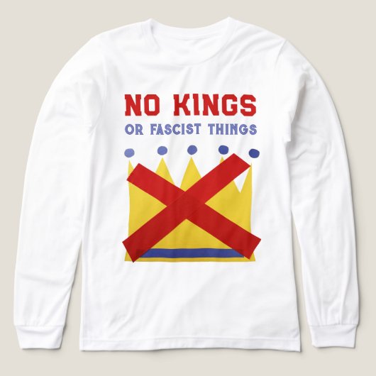 No Kings Fight Fascism トライブレンドＴシャツ (デザイン正面)