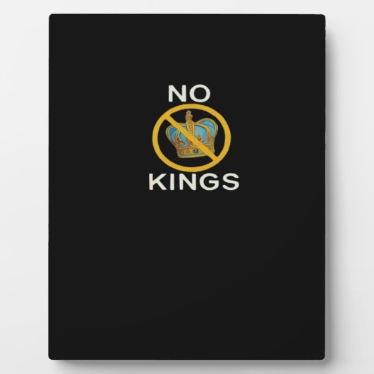 No Kings  Funny Design フォトプラーク (正面)