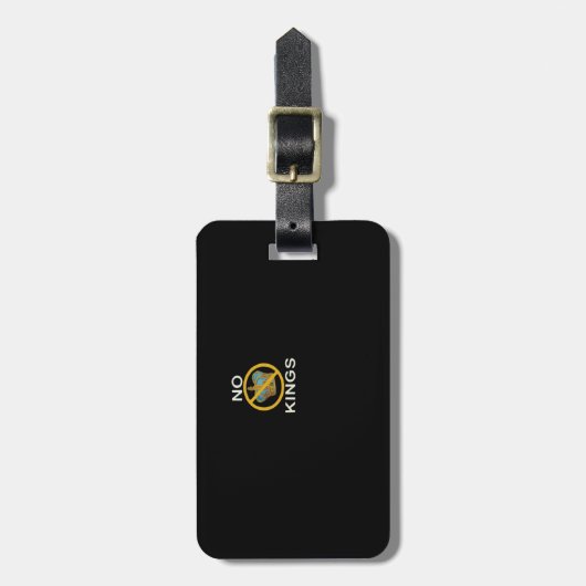 No Kings  Funny Design ラゲッジタグ (正面縦)