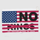 "NO kings" Golf Towel ゴルフタオル (横)