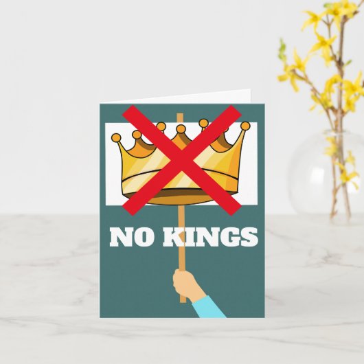 No Kings Greeting Card カード (黄色い花)