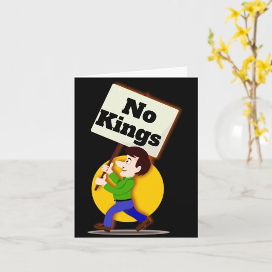 No Kings Greeting Card カード (黄色い花)