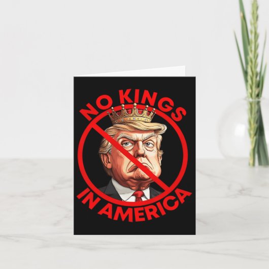 No Kings In Americaアンチトランプの抗議 カード (正面)