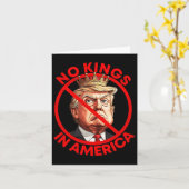 No Kings In Americaアンチトランプの抗議 カード (黄色い花)