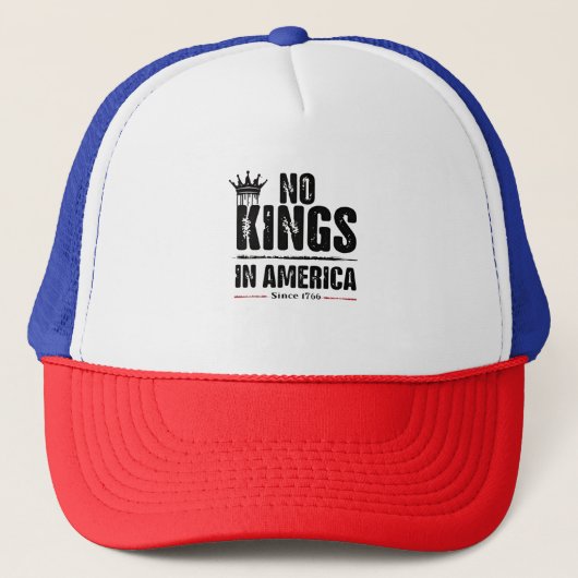 No Kings in Americaアンチトランプ米国愛国者 キャップ (正面)