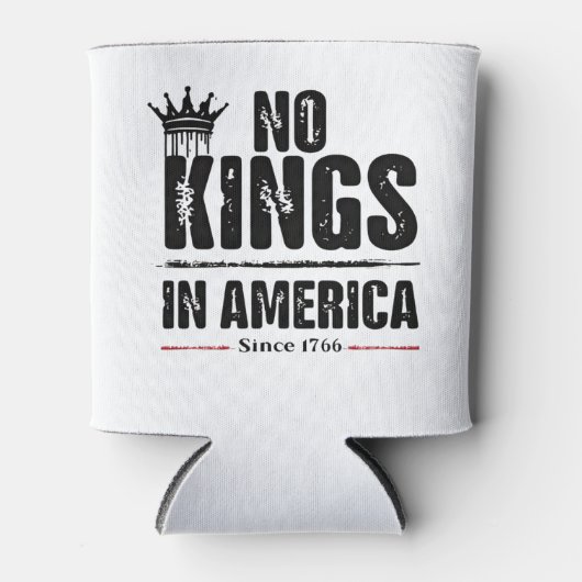 No Kings in Americaアンチトランプ米国愛国者 缶クーラー (正面)