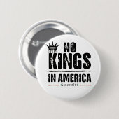 No Kings in Americaアンチトランプ米国愛国者 缶バッジ (正面&裏面)