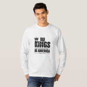 No Kings in Americaアンチトランプ米国愛国者 Tシャツ (正面フル)