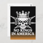 No Kings in Americaスカルと剣 ポストカード (正面/裏面)