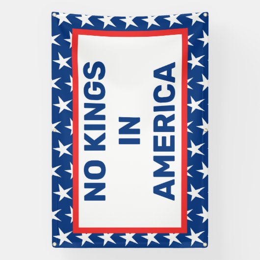 No Kings In Americaバナー 横断幕 (縦)