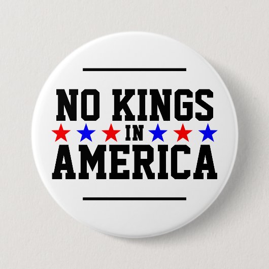 No Kings in Americaボタン 缶バッジ (正面)
