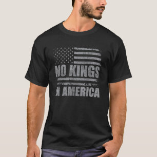 No Kings In AmericaレトロヴィンテージUSA American Fla Tシャツ