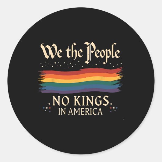 No Kings In America私たち人々男性の女性1 ラウンドシール (正面)