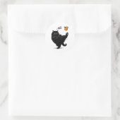 No Kings In America黒猫おもしろい政治ミーム ラウンドシール (バッグ)