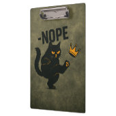 No Kings In America黒猫キックおもしろいクラウン クリップボード (左)