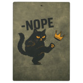 No Kings In America黒猫キックおもしろいクラウン クリップボード (裏面)