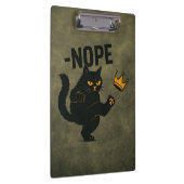 No Kings In America黒猫キックおもしろいクラウン クリップボード (右)