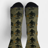 No Kings In America黒猫キックおもしろいクラウン ソックス (上部)