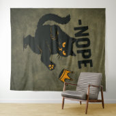 No Kings In America黒猫キックおもしろいクラウン タペストリー (インサイチュ(横))