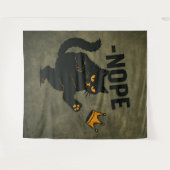 No Kings In America黒猫キックおもしろいクラウン タペストリー (正面(横))