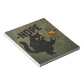 No Kings In America黒猫キックおもしろいクラウン ノートパッド (アングル)