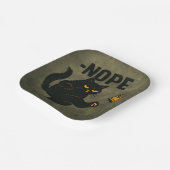 No Kings In America黒猫キックおもしろいクラウン ペーパープレート (傾斜あり)